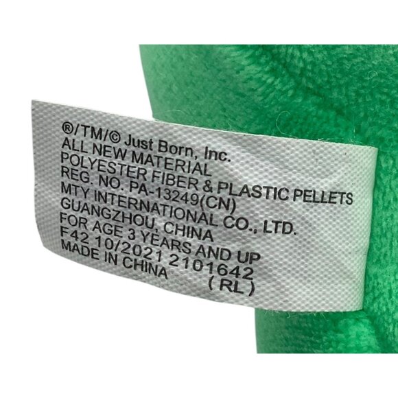 Easter Peeps Green Glasses Bunny Plush Toy 6" Ages 3+ By Just Born Inc. 2021 - Picture 4 of 5